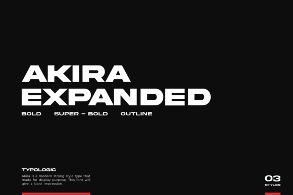 Akira Expanded: Bold Modern Sans Serif for Impactful Design
