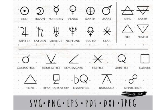 Astrology Esoteric Symbols SVG Bundle