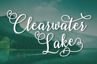 Discover Clearwater Lake: An Ornate Script Font for Elegant Designs