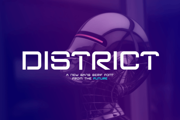 District: The Futuristic Stencil Font for Modern Design