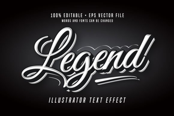 Legend 3D Illustrator Text Effect Font for Bold Designs