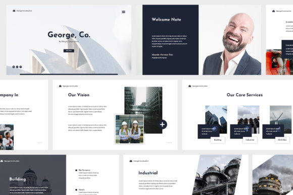 Modern Construction PowerPoint: A Professional Template for Your Business