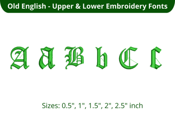 Old English Font ABC: A Premium Embroidery Typeface