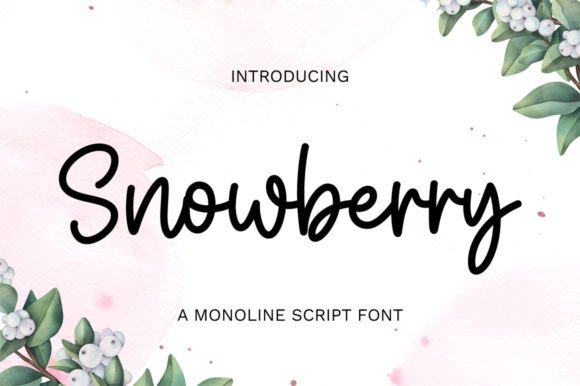 Snowberry: A Delicate Monoline Script for Elegant Design