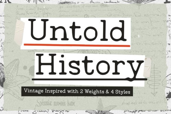 Untold History: A Vintage Typewriter Font for Modern Designs
