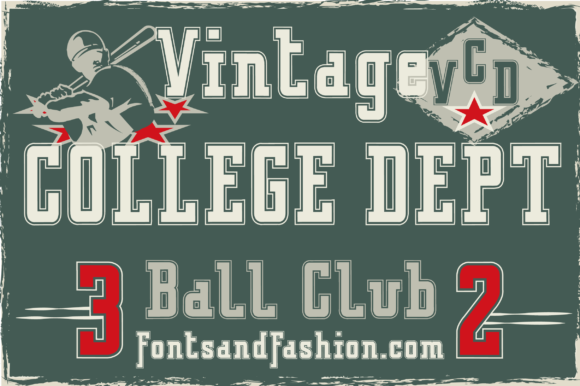 Vintage College Dept_Outline: Bold Display Font