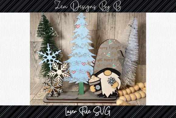 Winter Gnome Shelf Sitter Laser SVG Crafting Magic